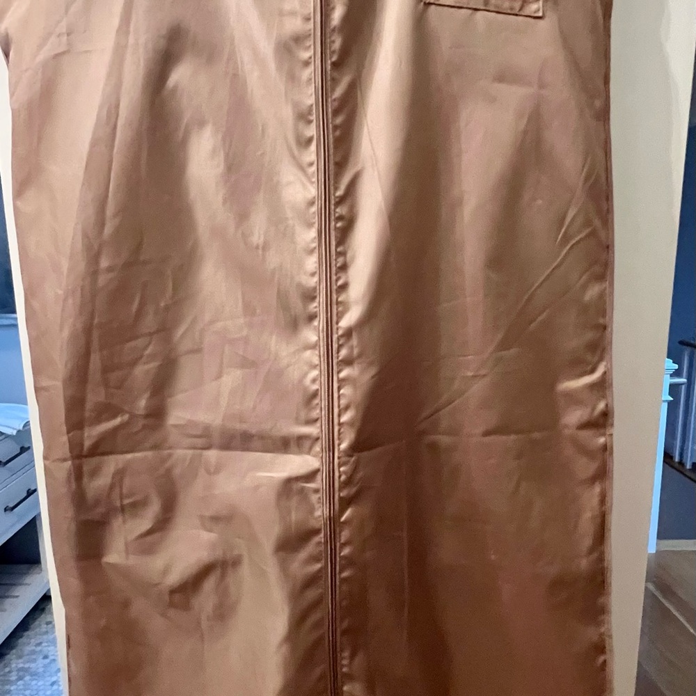Burberry Camel Tan Wool Trench Coat with Brown Fur Collar - Picture 8 of 8